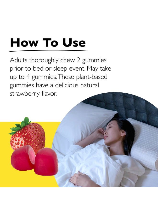 RESCUE Bach RESCUE PLUS Melatonin Sleep Gummies, Natural Strawberry Flavor, Sleep Aid, Dietary Supplement, Vegan, Gluten-Free, No Artificial Flavors, Colors or Sweeteners, 3 Pack, 180 Count Total - Image 4