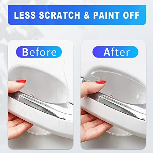 INSAUTO 12Pcs Car Door Handle Scratch Protector，Non-Marking Auto Door Handle Protective Film, Universal for Most Car Handles (Clear) - Image 5