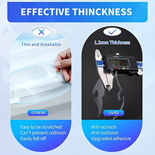 INSAUTO 12Pcs Car Door Handle Scratch Protector，Non-Marking Auto Door Handle Protective Film, Universal for Most Car Handles (Clear) - Image 4