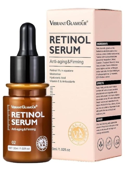 Anti Aging Retinol Serum ，Face Cream Collagen Anti-Aging，Collagen Firming Serum, Melasma Lightening Anti-wrinkle Cream, Skin Tightening Lifting Hydrating，Double Chin Reducer, 30ml