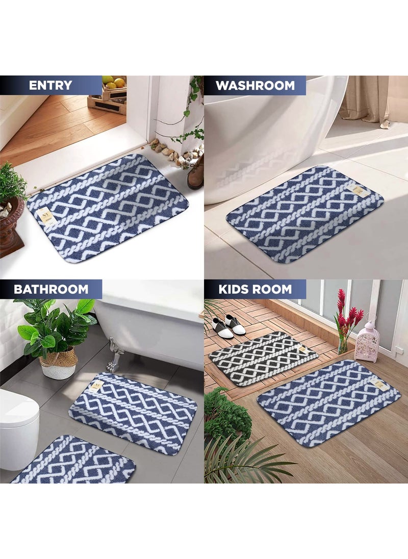 NFI essentials NFI essentials Microfibre Indoor & Outdoor Door Mat for Home, Bathroom,Bedroom,Kitchen,Floor Mat,Rainy Season Main Door Mat,Anti-Slip,Water Absorption Soft and Comfortable (58x38cm)  - Image 3