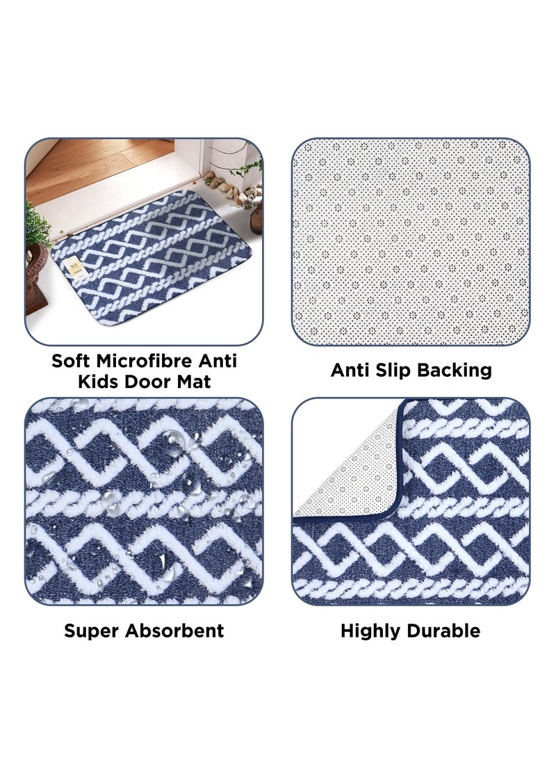 NFI essentials NFI essentials Microfibre Indoor & Outdoor Door Mat for Home, Bathroom,Bedroom,Kitchen,Floor Mat,Rainy Season Main Door Mat,Anti-Slip,Water Absorption Soft and Comfortable (58x38cm)  - Image 4