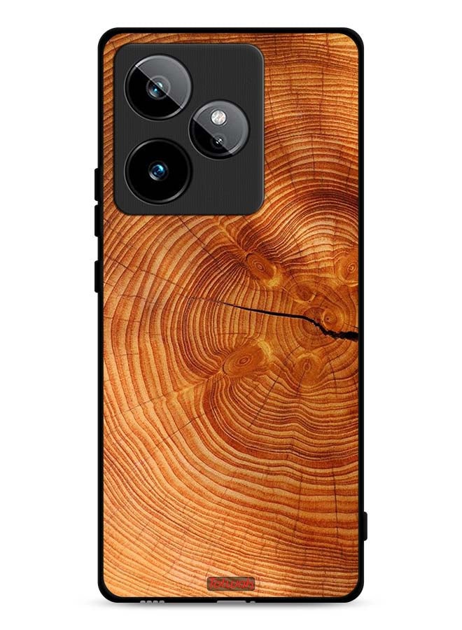 Tolwak Realme GT 7 5G Protective Case Cover Crack Wood
