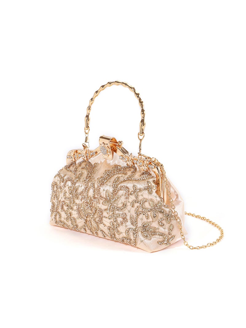 Vintage New Chinese Embroidered Bead Embroidered High-End High Luxury Handbag Women'S Crossbody Cheongsam Wedding Hanfu Evening Bag - Image 4