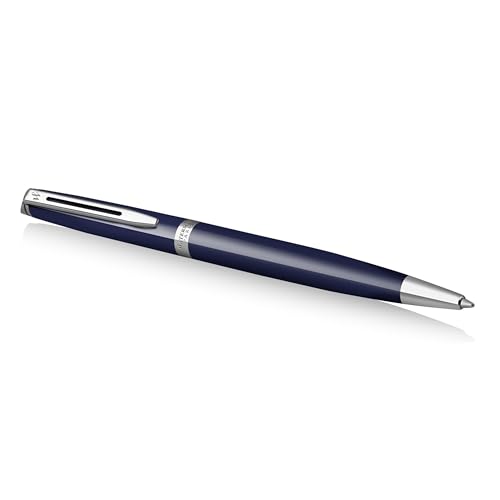 Waterman Hemisphere, Ballpoint Pen, Blue Lacquer with Palladium Trim, Medium Tip, Blue Ink, Gift Box - Image 4