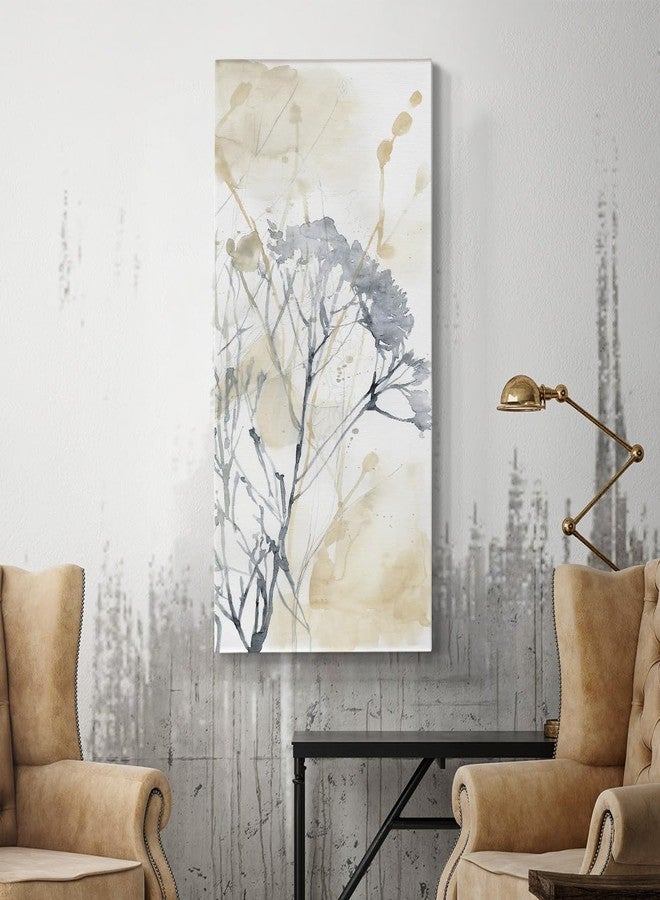 Renditions Gallery لوحات فنية نباتية مطبوعة على قماش من معرض رينديشنز، مناسبة لغرفة المعيشة، زهرة برية ضبابية مع ساق، ديكور جداري تجريدي مستوحى من الطبيعة، مناسب للمطبخ والمكتب والمنزل - 12 × 24 بوصة LT521 - Image 5
