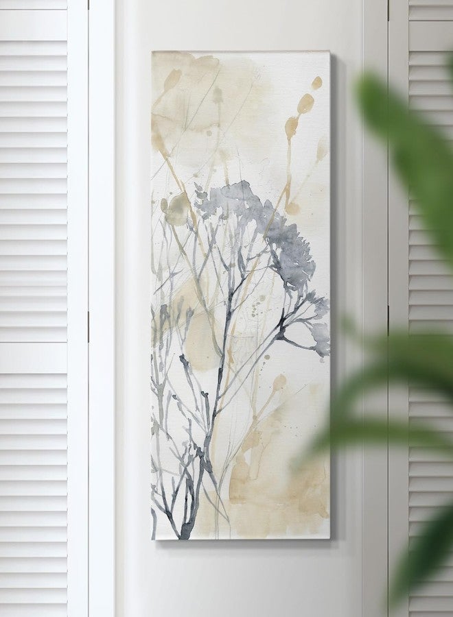 Renditions Gallery لوحات فنية نباتية مطبوعة على قماش من معرض رينديشنز، مناسبة لغرفة المعيشة، زهرة برية ضبابية مع ساق، ديكور جداري تجريدي مستوحى من الطبيعة، مناسب للمطبخ والمكتب والمنزل - 12 × 24 بوصة LT521 - Image 4