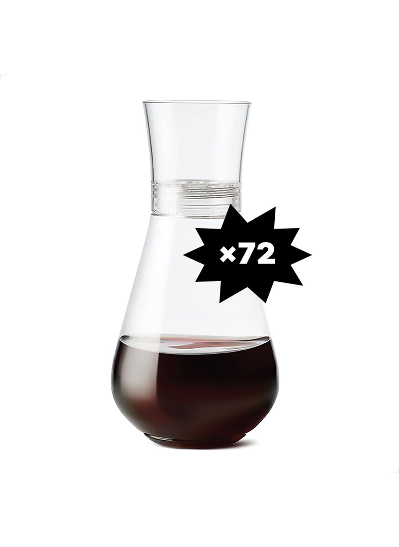 TOSSWARE TOSSWARE POP 28oz Set of 72 Premium Quality Recyclable Unbreakable  Crystal Clear Plastic Aerating Decanters 