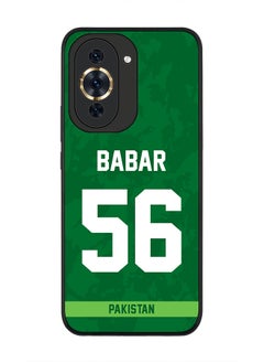 Rugged Black Edge Case for Huawei nova 10 Pro, Slim fit Soft Case Flexible Rubber Edges Thin Cover - Player Name - Babar Azam, Jersey Number- 56