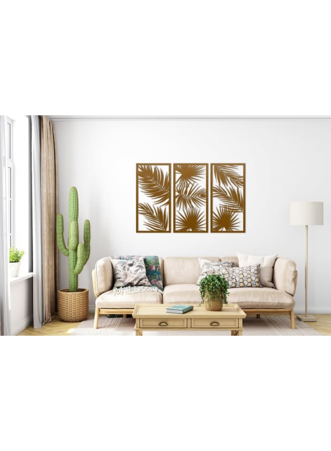 Home Gallery Palm Leaf Silhouette Wood Wall Art - Image 1