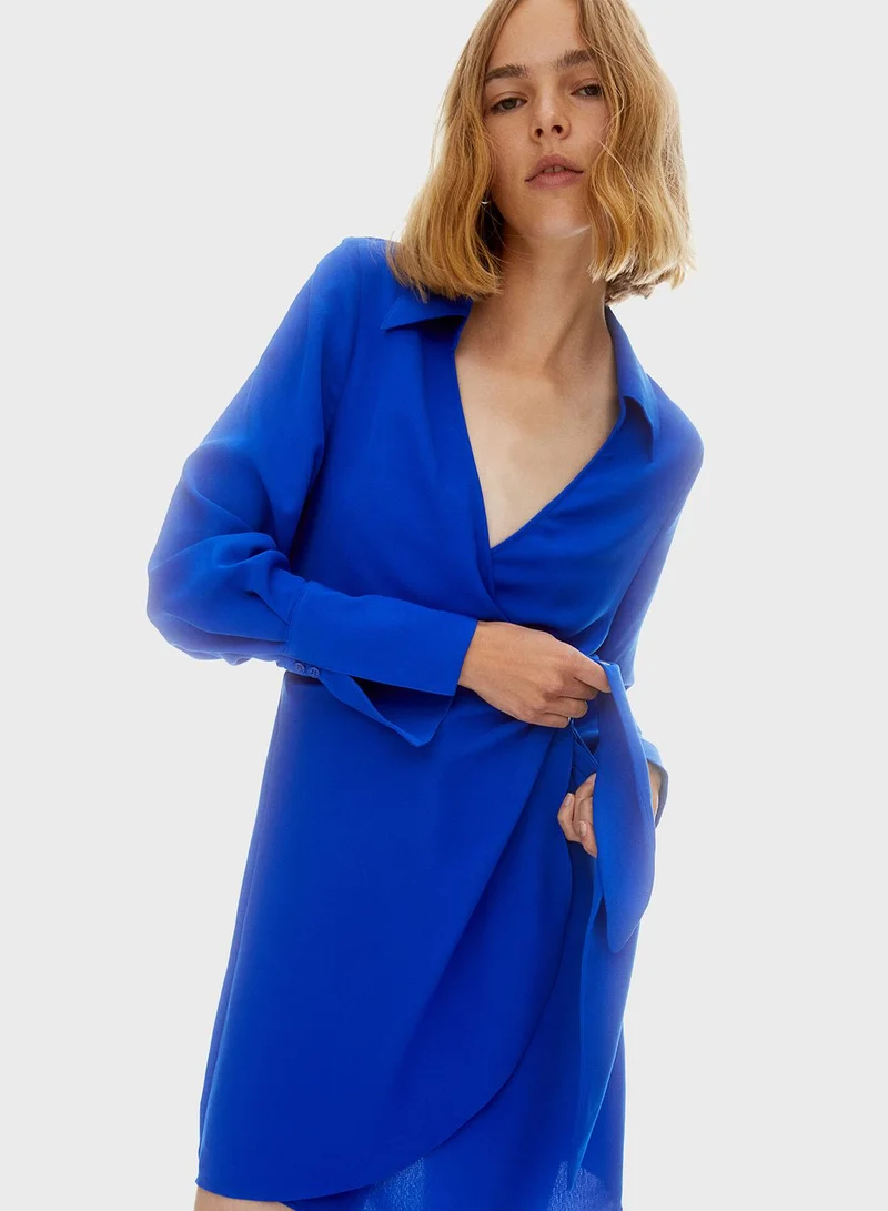 H&M Tie Detail Wrap Dress