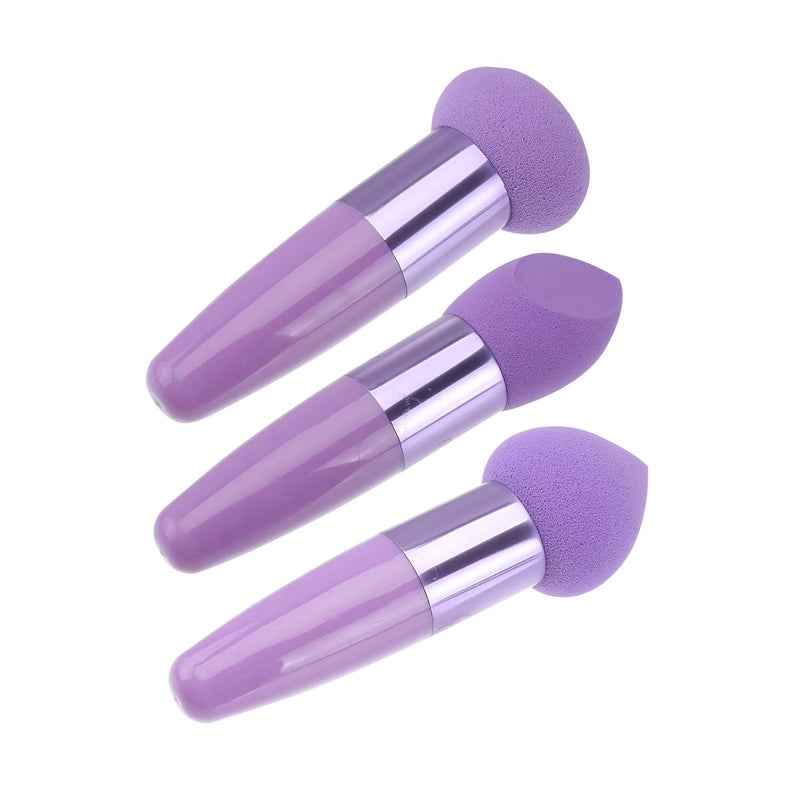 3Pcs Mushroom Makeup Pen Set Dual-use Blending Tools for Foundation and Concealer Portable Makeup Brushes for Skin Types for Beauty Enthusiasts and Travel - Image 1