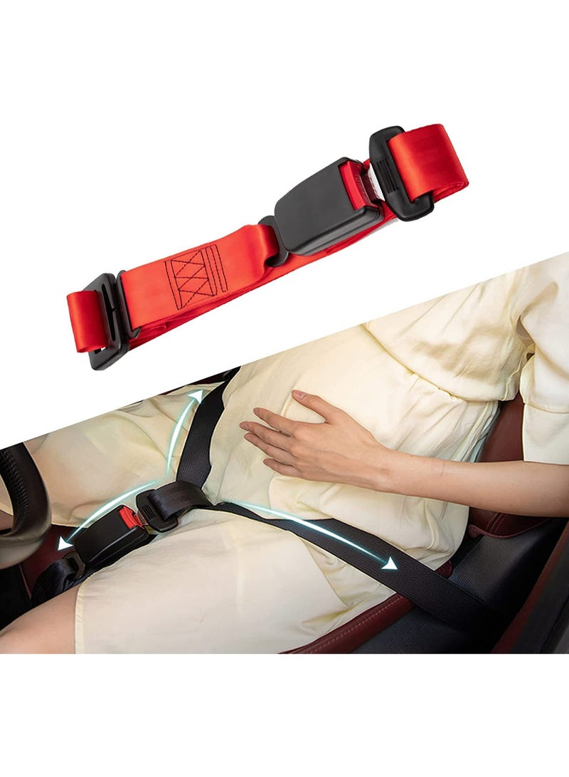 Pregnancy Seat Belt Adjuster - Seat Bump Strap for Pregnant Women - Prevent Abdomen Compression and Protect Belly- Pregnancy Must Haves Maternity Seat Cover Belt for Expectant Mothers (RED) - Image 1