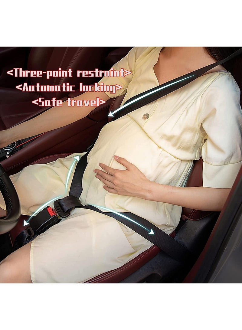 Pregnancy Seat Belt Adjuster - Seat Bump Strap for Pregnant Women - Prevent Abdomen Compression and Protect Belly- Pregnancy Must Haves Maternity Seat Cover Belt for Expectant Mothers (RED) - Image 2