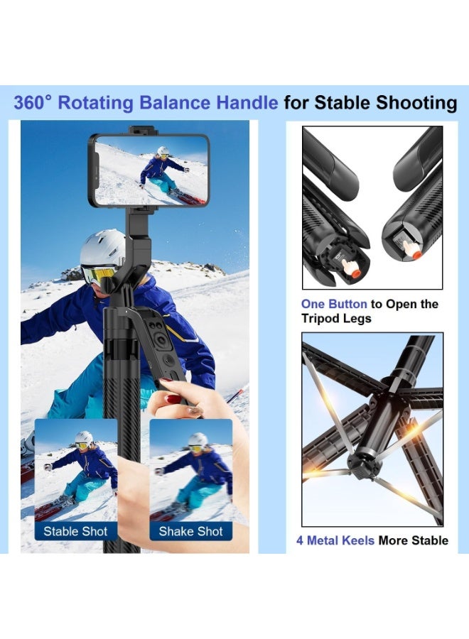 حامل هاتف ثلاثي مع تتبع تلقائي للوجه - دوران 360° مع ريموت للتحكم لتصوير الفلوغ والفيديوهات - Image 5