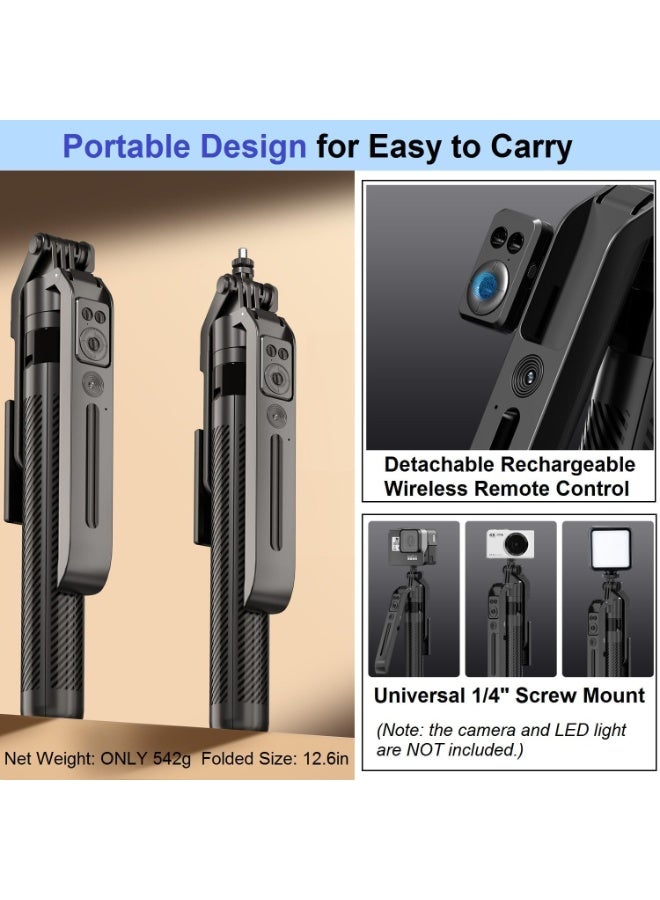 حامل هاتف ثلاثي مع تتبع تلقائي للوجه - دوران 360° مع ريموت للتحكم لتصوير الفلوغ والفيديوهات - Image 2