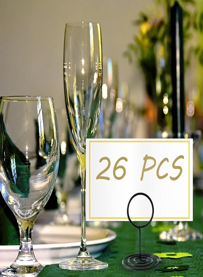 Hoewina 26Pcs Table Number Holders, Place Card Holder, Wire Picture Holder, Small Size Table Card Holders, Photo Holder for Centerpieces, Wedding Reception, Party, Birthday (Black) - Image 3