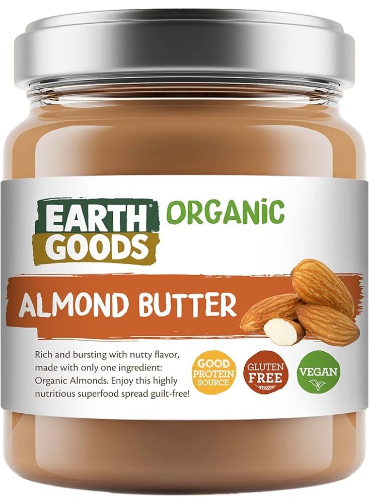 Earth Goods Organic Roasted Almond Butter - Image 1