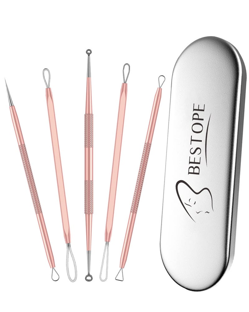 TAYTHI Blackhead Remover Tool Pimple Popper Tool Kit Blackhead Extractor Tool for Face Extractor Tool for Comedone Zit Acne Whitehead Blemish Stainless Steel Extraction Tools