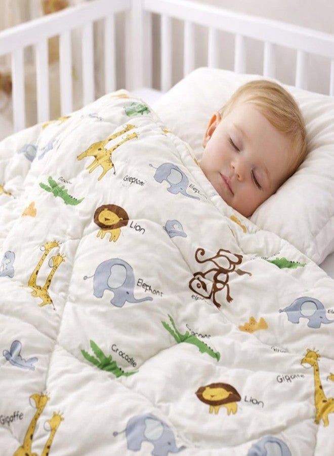 Toddylon Baby Blanket for New Born & Kids | Soft Cotton Breathable Lightweight Comforter | All-Season Blanket for Baby Boys & Girls Ideal Winter Baby Essential Gift (White Animal) - Image 4