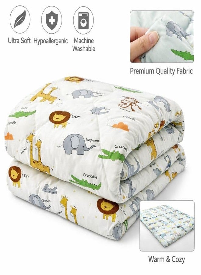Toddylon Baby Blanket for New Born & Kids | Soft Cotton Breathable Lightweight Comforter | All-Season Blanket for Baby Boys & Girls Ideal Winter Baby Essential Gift (White Animal) - Image 2