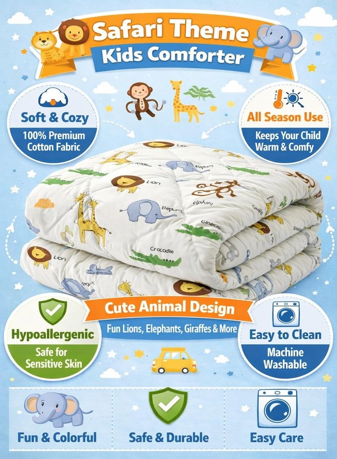 Toddylon Baby Blanket for New Born & Kids | Soft Cotton Breathable Lightweight Comforter | All-Season Blanket for Baby Boys & Girls Ideal Winter Baby Essential Gift (White Animal) - Image 5