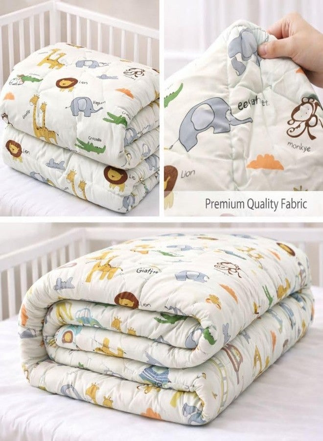 Toddylon Baby Blanket for New Born & Kids | Soft Cotton Breathable Lightweight Comforter | All-Season Blanket for Baby Boys & Girls Ideal Winter Baby Essential Gift (White Animal) - Image 3
