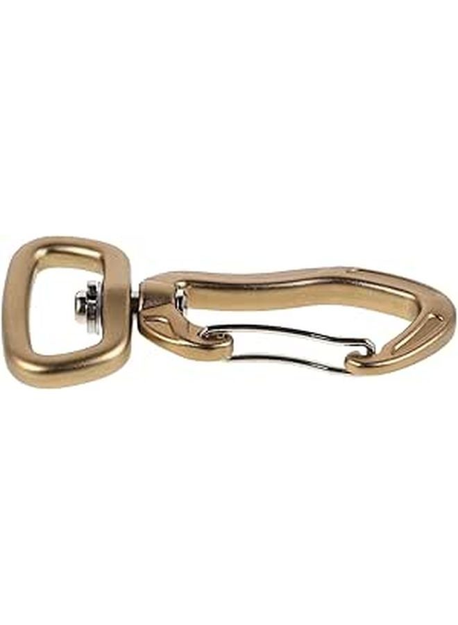 Rotating Locking Carabiner 7075 Aluminum Heavy Duty Hook for Dog Leash Camping Hiking Outdoor Safety Gold - Image 1