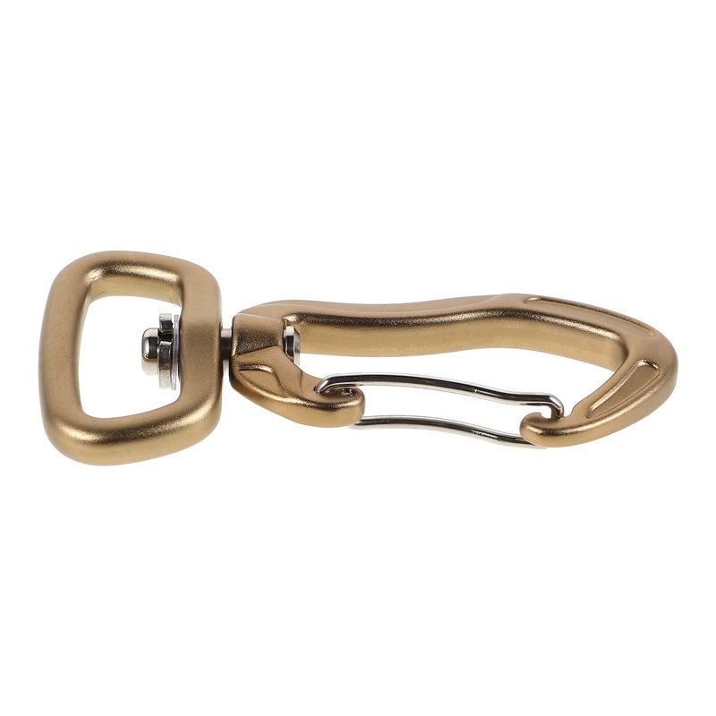 Rotating Locking Carabiner 7075 Aluminum Heavy Duty Hook for Dog Leash Camping Hiking Outdoor Safety Gold - Image 2