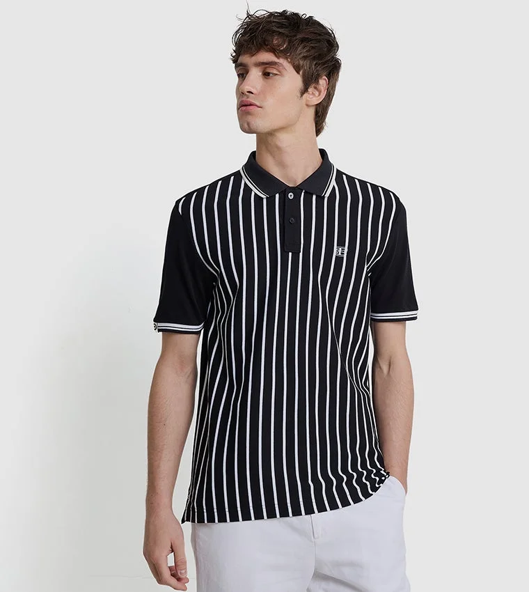 بين شيرمان Ben Sherman Men's Short Sleeve Striped Polo Tees