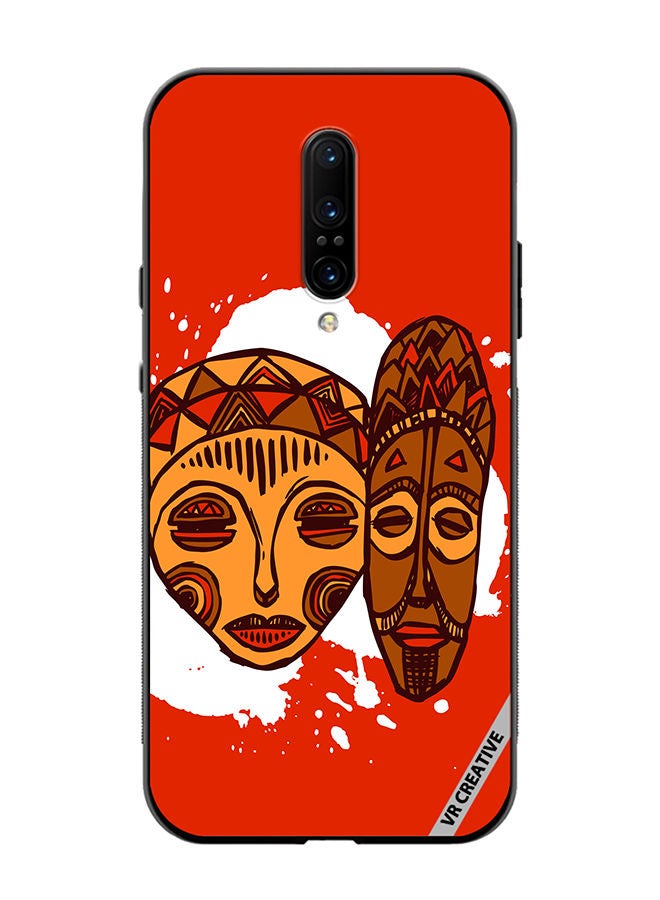 VR CREATIVE Protective Case Cover For OnePlus 7 Pro African Masks Design Multicolour - Image 1