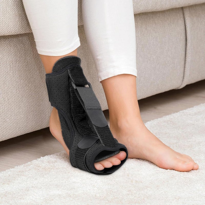 Fixed Ankle Brace and Breathable Foot Brace with Pressure Support, Black Ankle Sprain Support for Injury and Relief - Image 5
