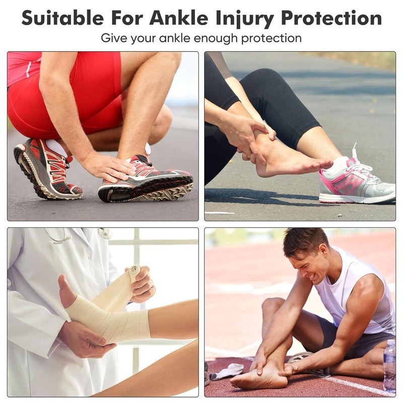 Fixed Ankle Brace and Breathable Foot Brace with Pressure Support, Black Ankle Sprain Support for Injury and Relief - Image 3