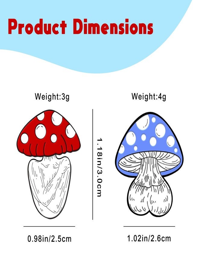 KOLIBROX Cute Pins for Backpacks - Cute Mushroom Jewelry for Women & Girls | Mushroom Accessories - Adorable Mushroom Pins | Mushroom Gifts for Teen Girls Clothing, Jackets, Bags & Hats - Image 2