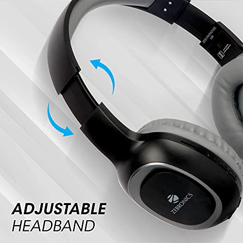 Zebronics Zeb-Paradise Bluetooth Wired Over Ear Headphones With Mic Black - Image 5