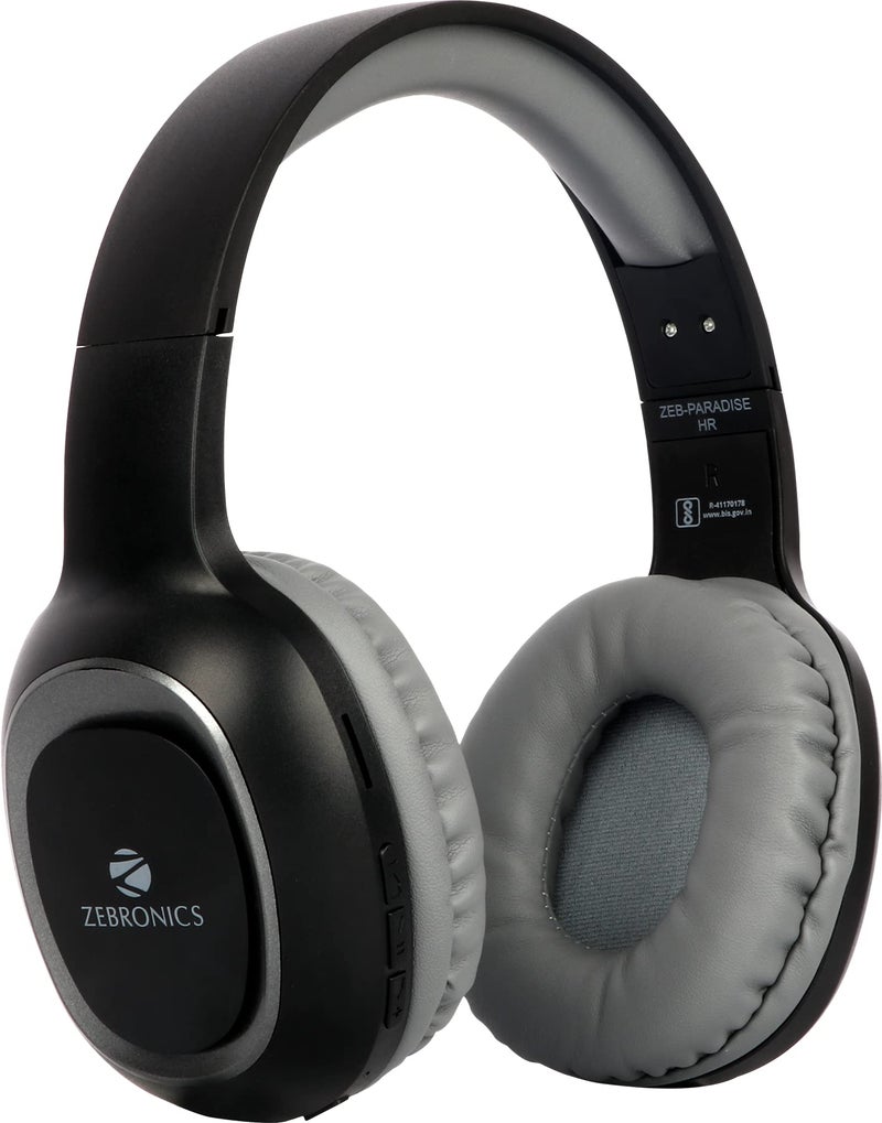 Zebronics Zeb-Paradise Bluetooth Wired Over Ear Headphones With Mic Black - Image 1