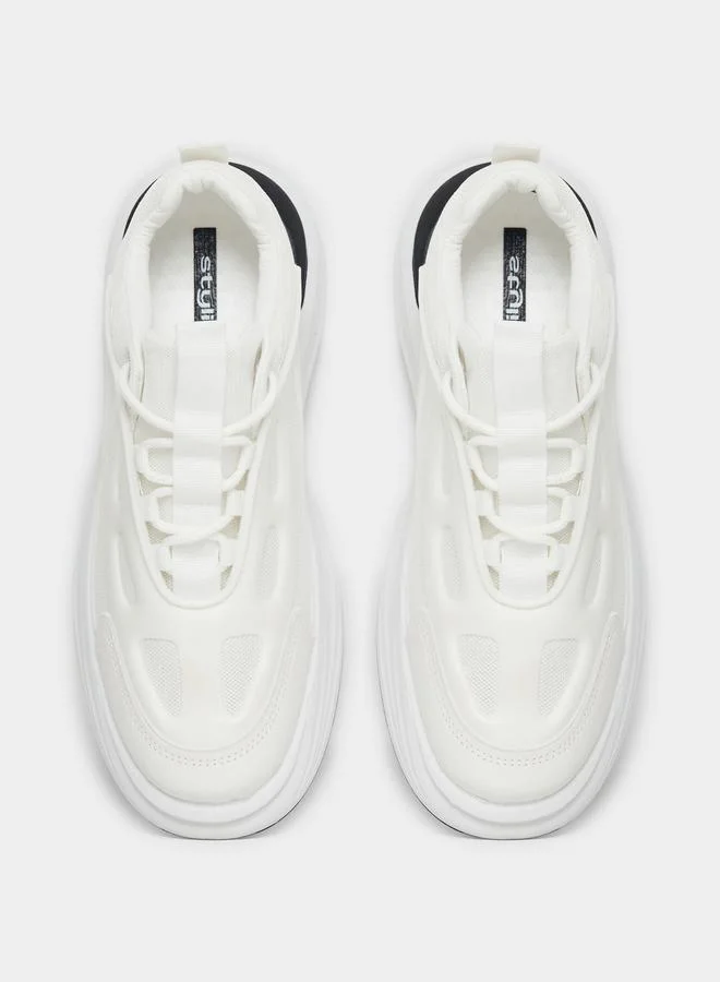 Styli Textured Street Style Lace Up Dad Shoes