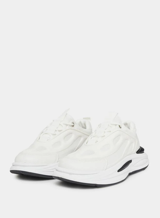 Styli Textured Street Style Lace Up Dad Shoes