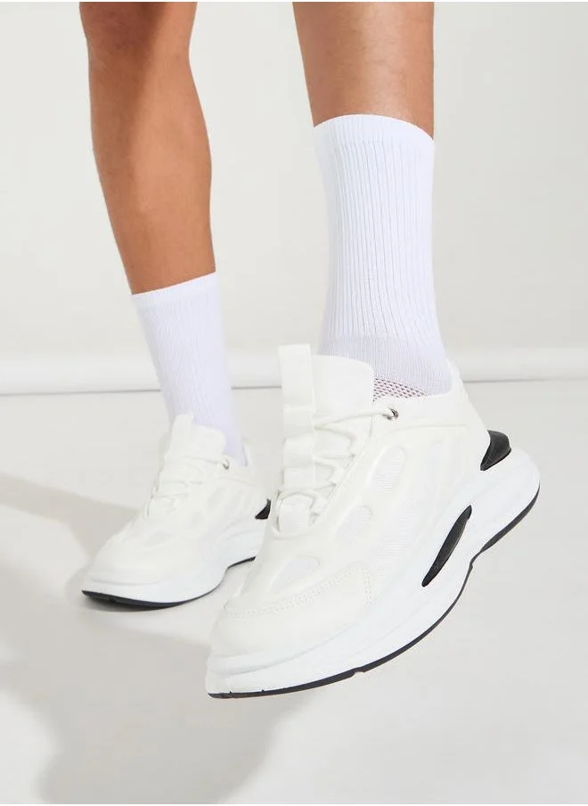 Styli Textured Street Style Lace Up Dad Shoes