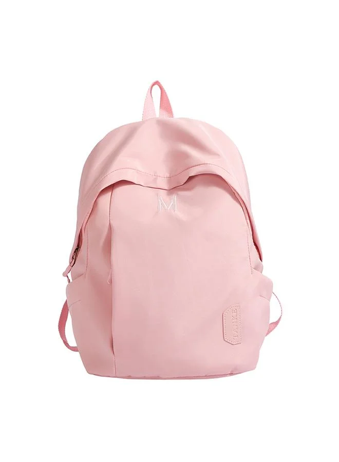 Take Two Light Pink Nylon Zip Backpack
