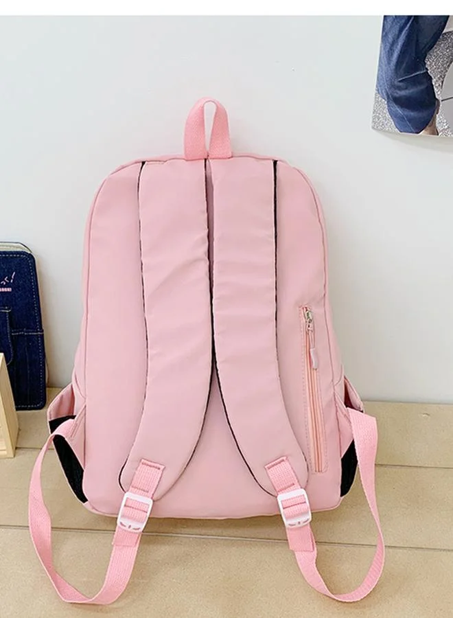 Take Two Light Pink Nylon Zip Backpack