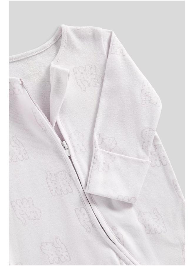 mothercare Cat Zip-Up Sleepsuits - 2 Pack  - Image 3