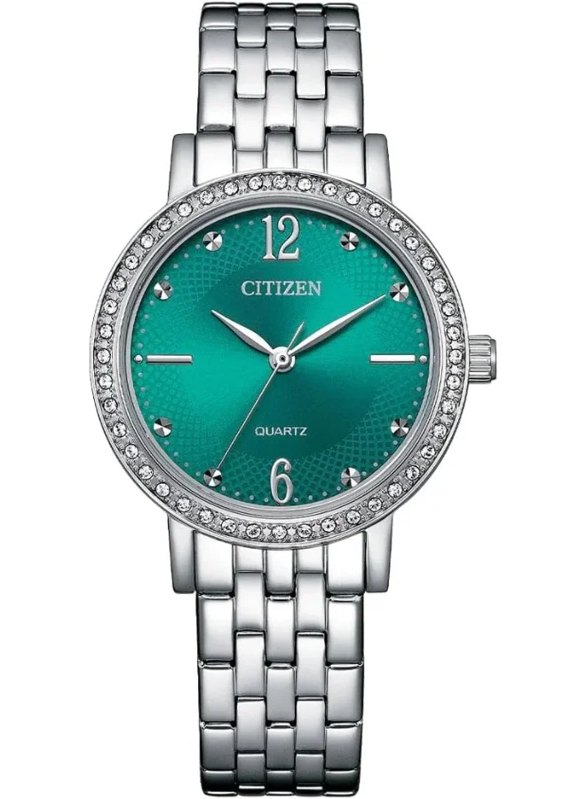 CITIZEN Citizen Quartz Crystal Dial Ladies Watch EL3100-55Z Silver