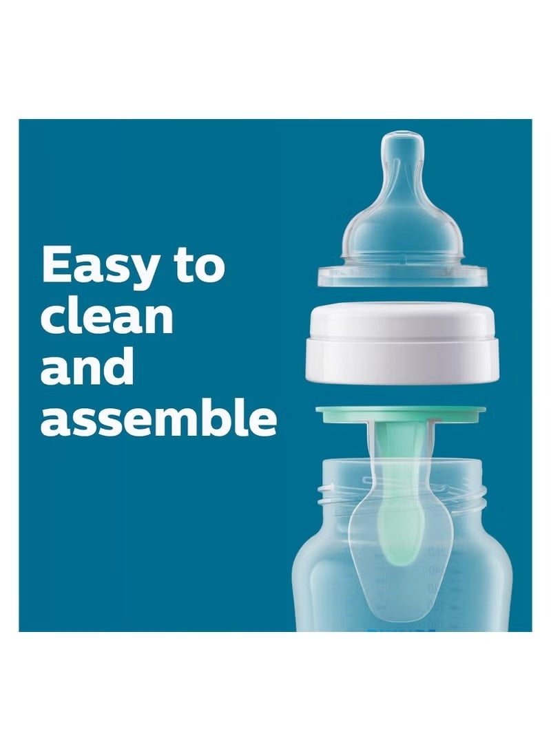 Avent Pack Of 4 Anti Colic Baby Bottles With AirFree Vent, 4Oz/125ml, 0m+, Clear, SCY701/04 - Image 5