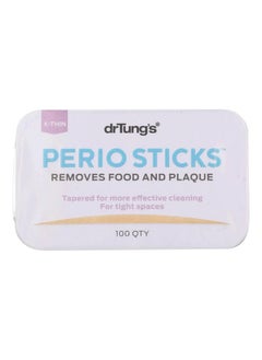 drTung's Dr. Tungs Doublesided Periosticks Xthin Fit Comfortably Between Teeth Stimulate Gums And Remove Plaque And Food Particles 100 Count 