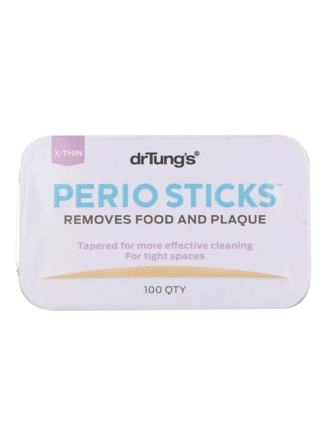 drTung's Dr. Tungs Doublesided Periosticks Xthin Fit Comfortably Between Teeth Stimulate Gums And Remove Plaque And Food Particles 100 Count 