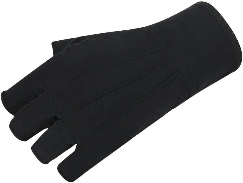 BXT Men Women Summer Mesh Driving Gloves Sun Protection Cycling Cotton Gloves Sport GYM Fitness Workout Half Finger Fingerless Racing Mitts Non-slip Silicone Breathable Short Fingerless Riding Gloves - Image 2