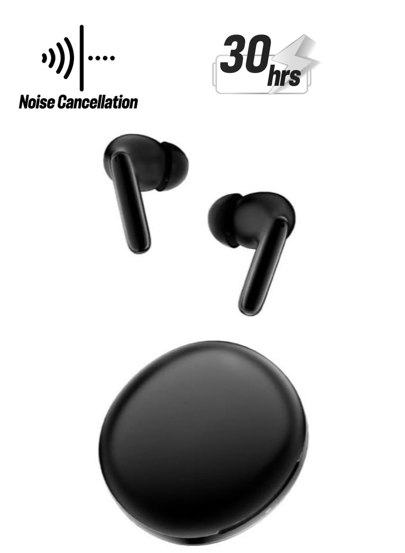 REBENUO T13 ANC 2 Truly Wireless ANC Earbuds With Noice Cancellation Against 25 km/h of Wind 30 Hours Long Battery Life 5.3 Bluetooth Multipoint & Stable Connection & Sensitive Touch Control - Black - Image 1