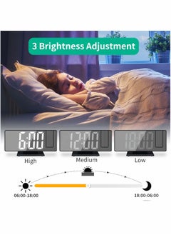 Generic Projection Alarm Clock LED Digital Smart Alarm Clock 180° Time Projection 12 or 24H Display for Office Table Bedroom Nightstand  - Image 4