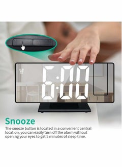 Generic Projection Alarm Clock LED Digital Smart Alarm Clock 180° Time Projection 12 or 24H Display for Office Table Bedroom Nightstand  - Image 3